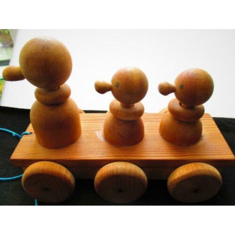 Speelgoed Eendjes~Bewegen bij voorttrekken~Hout~Tsjechie