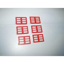 6 Lego Rots/Muur/Deur/Raam (40) ROOD in perfecte staat!!!
