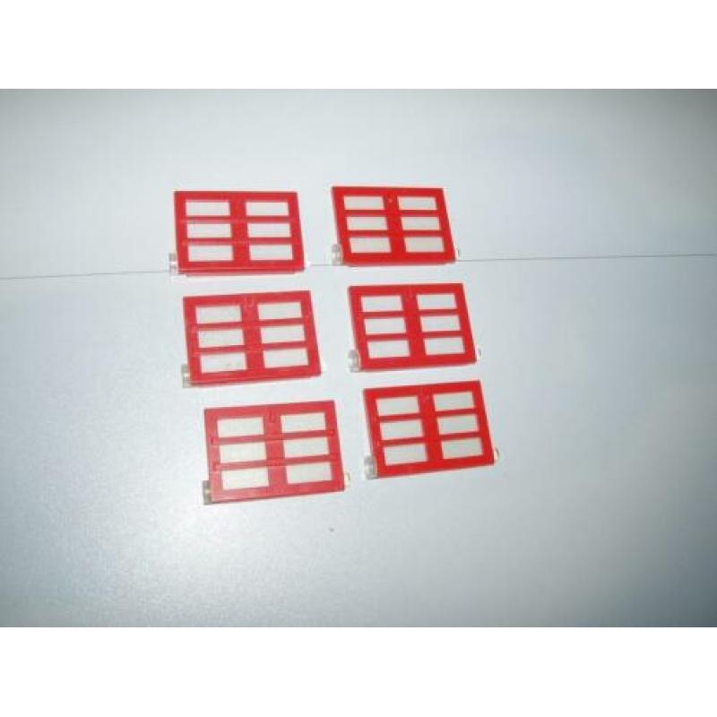 6 Lego Rots/Muur/Deur/Raam (40) ROOD in perfecte staat!!!