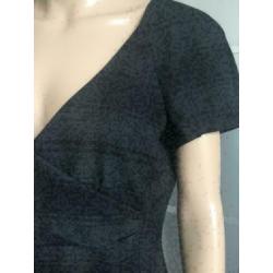 C41 Vanilia: zwart/grijs jurkje jurk Maat 36=S