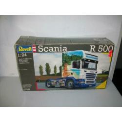 Vintage bouwmodel Revell Scania R500 1:24 vrachtauto in doos