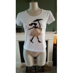 ZGAN wit MIUSOL shirt mt XL / M 38/40, 3 d applicatie tshirt