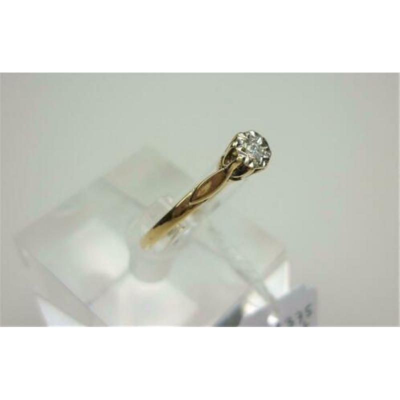 Ring goud met 0.10K diamant / Z6244