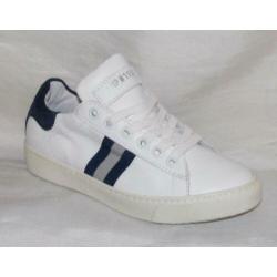 HIP maat 31 sneaker/rits wit/blauw leer - gratis verzenden