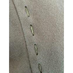 D238 CABRINI: maat 44=L beige echt suede-leren jasje jack ja