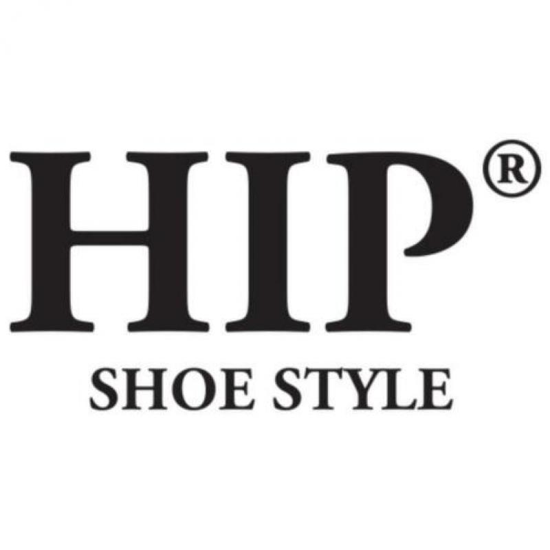 HIP maat 31 sneaker/rits wit/blauw leer - gratis verzenden