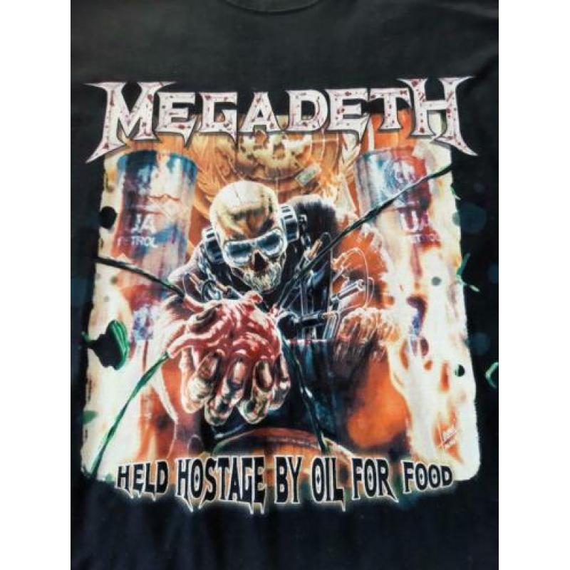 Vintage tourshirt Megadeth - Held hostage by oil for blood
