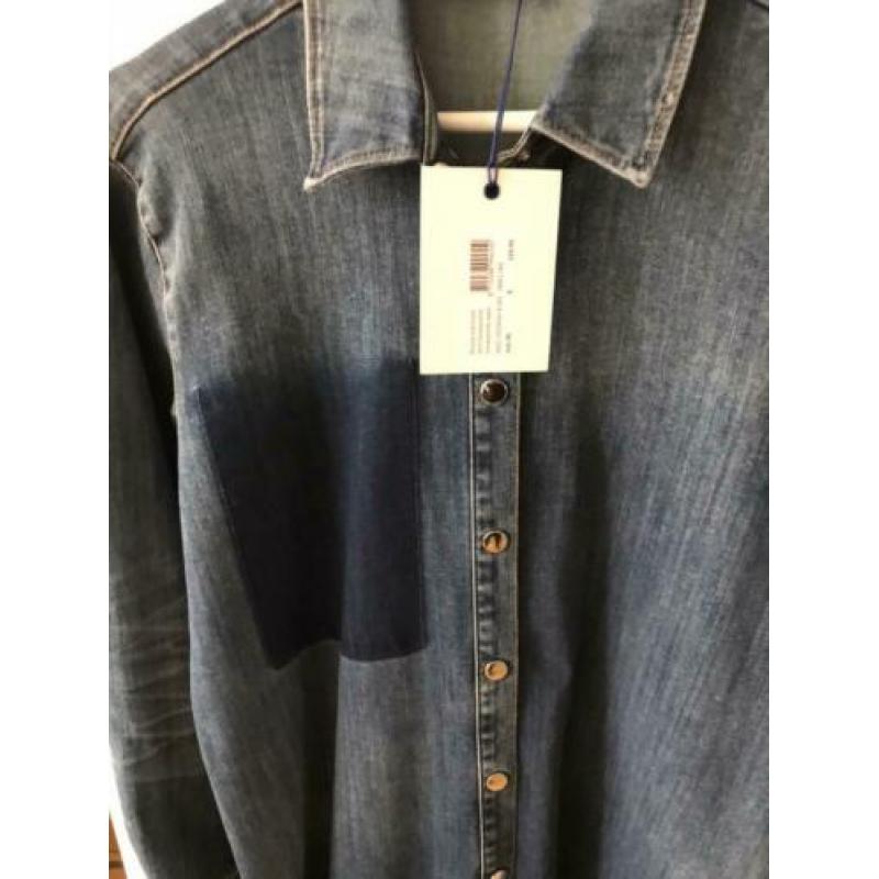 Vanilia denim blouse/tuniek mt 36 nieuw mooie wassing