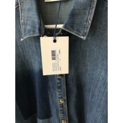 Vanilia denim blouse/tuniek mt 36 nieuw mooie wassing