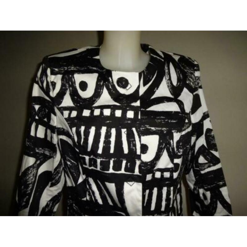 D4A Airfield zwart wit blazer abstract print blinde drukkerM