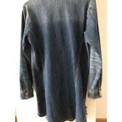 Vanilia denim blouse/tuniek mt 36 nieuw mooie wassing