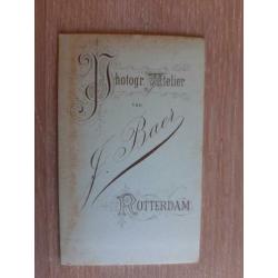 2x antieke foto CDV vrouwen, F. Baer, Rotterdam, 1895?