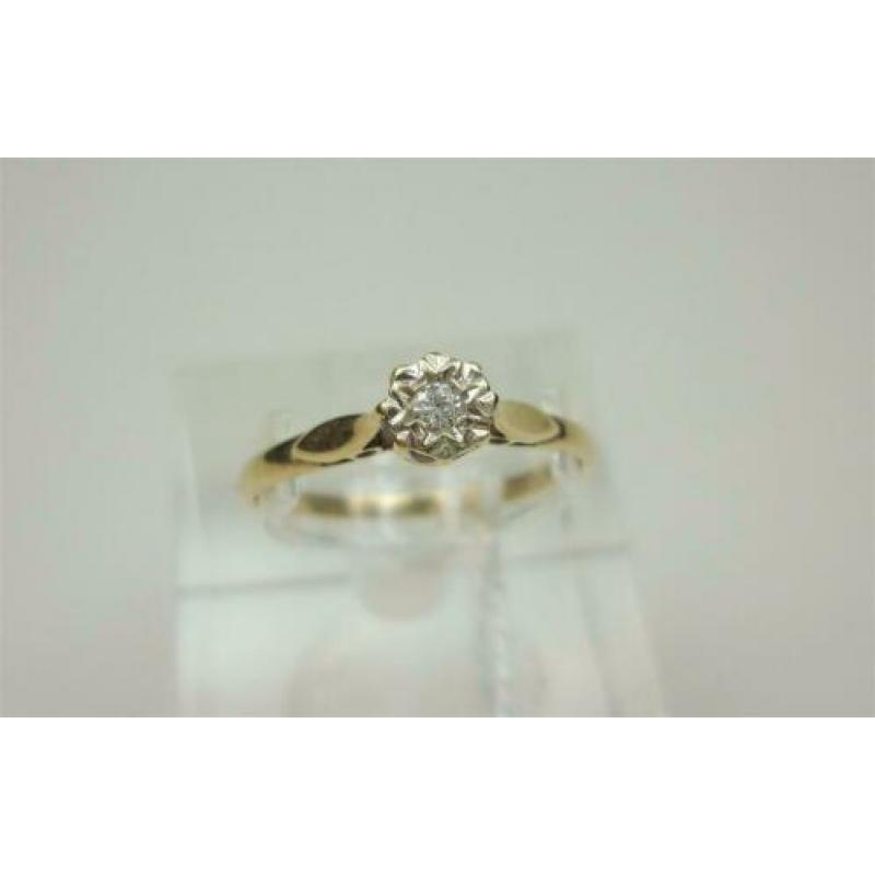 Ring goud met 0.10K diamant / Z6244