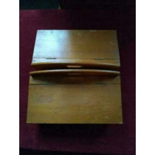 Houten dozen met klep jaren ' 70 samen voor € 12,50