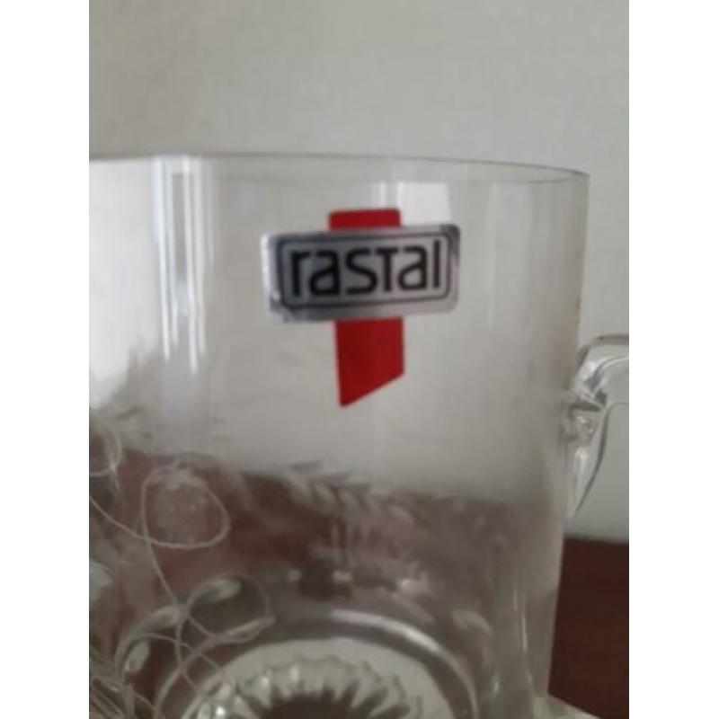 kristallen bierpul met tinnen deksel