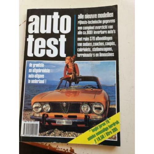 Boek autotest begin jaren 70.