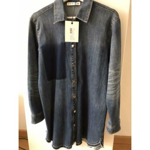 Vanilia denim blouse/tuniek mt 36 nieuw mooie wassing