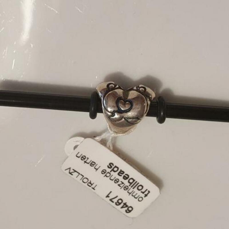 Trollbeads bedel Omhelzende harten (nieuw, zilver)