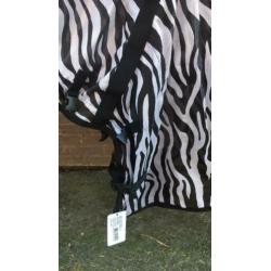 Vliegen rijdeken Horka zebraprint maat 205cm