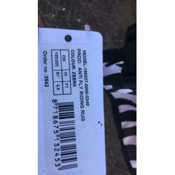 Vliegen rijdeken Horka zebraprint maat 205cm