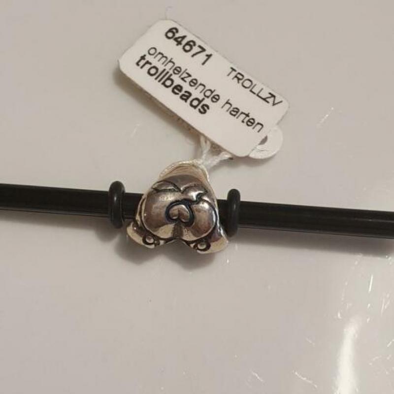 Trollbeads bedel Omhelzende harten (nieuw, zilver)
