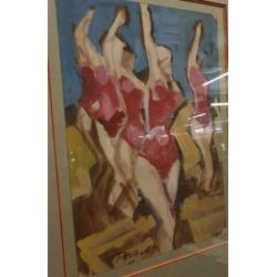 gouache, 51 x 35, ''Parade te Praag'',ges.Vojtech Tittelbach