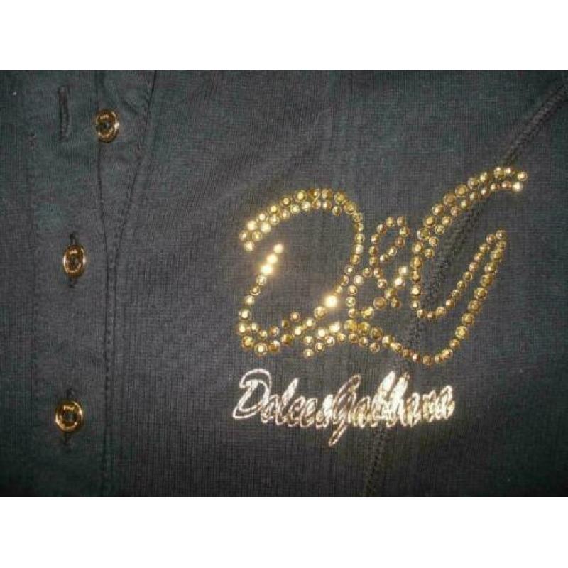D&G zwarte top met gouden accent maat S