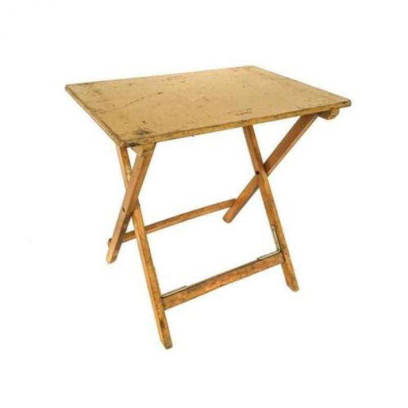 185 x Stokkum bistro tafels, vintage klaptafels hout. 777
