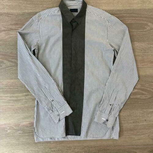 Lanvin, ZGAN, Painted metallic breastplate overhemd, maat 39