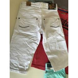 blue rebel kniebroek nieuw + shirt petrol mt 140