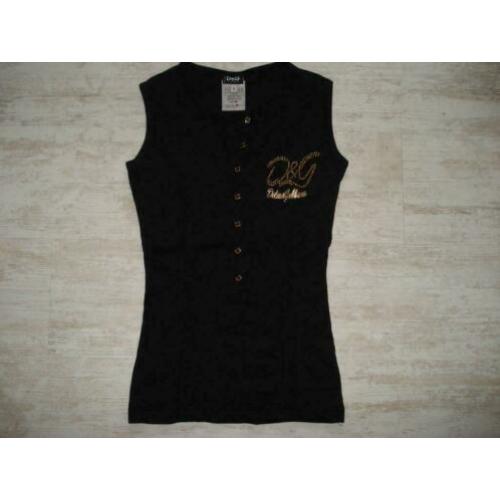 D&G zwarte top met gouden accent maat S