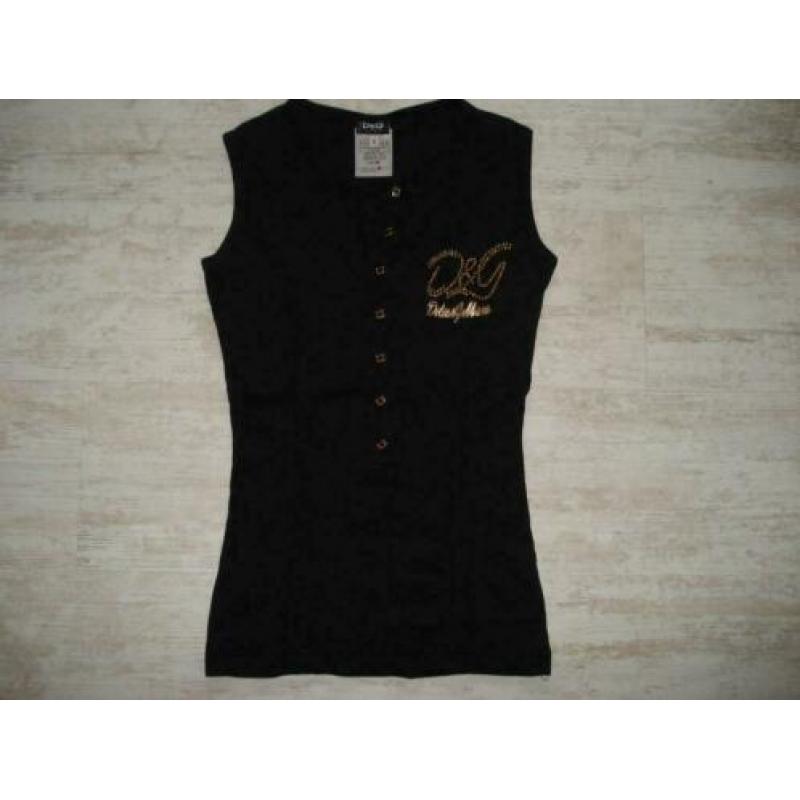 D&G zwarte top met gouden accent maat S