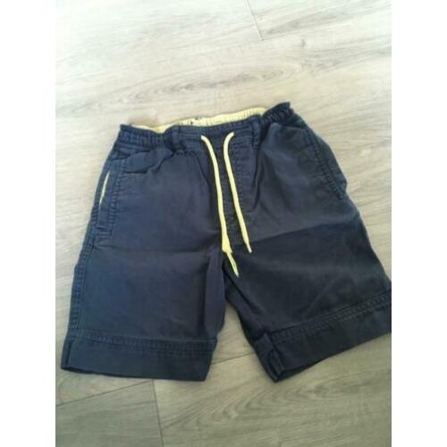 H&M CHIBOOGI korte broek dikkere stof mt 92 blauw netjes D11
