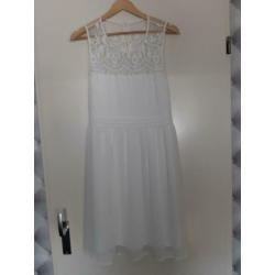 Vero moda jurk vanessa dress wit maat xl white 1x gedragen