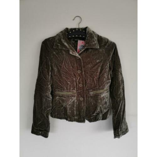 Bruno Antogini velvet blazer olijf groen velours jasje M