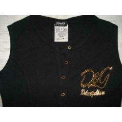 D&G zwarte top met gouden accent maat S