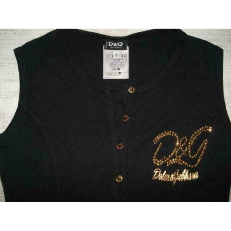 D&G zwarte top met gouden accent maat S