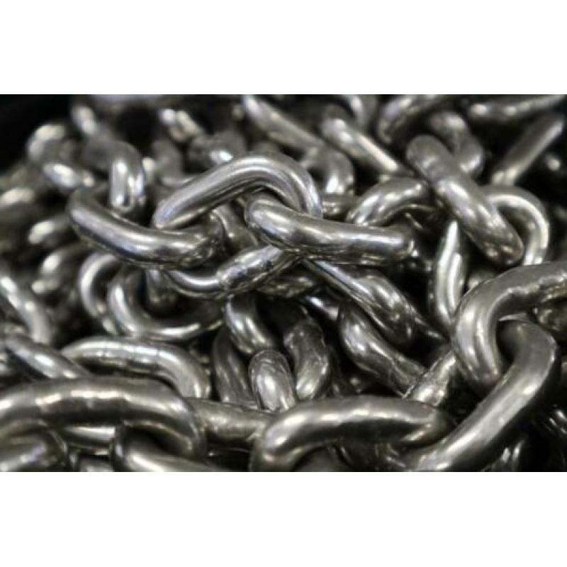 OUTLET Hoogwaardige RVS ketting / ankerketting kortschalmig
