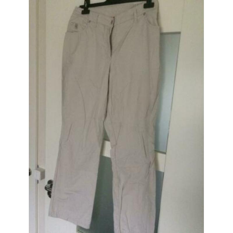 linnen groene zomer broek mt 40 casuel fit