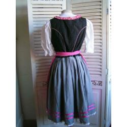 tiroler dirndl jurk schort blouse maat 42 nr MM 1156