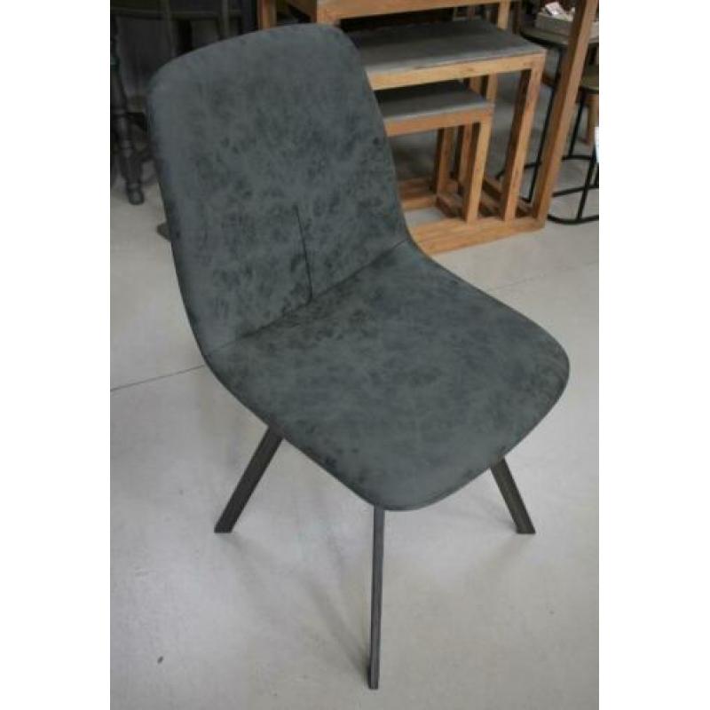 7 leuke hippe grijze eetkamerstoelen leerlook industrieel