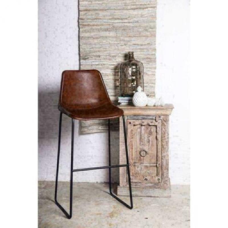 Barstoel la sol zwart leer nu 149€ Giga meubel