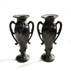 2 Art Nouveau Franse kandelaars