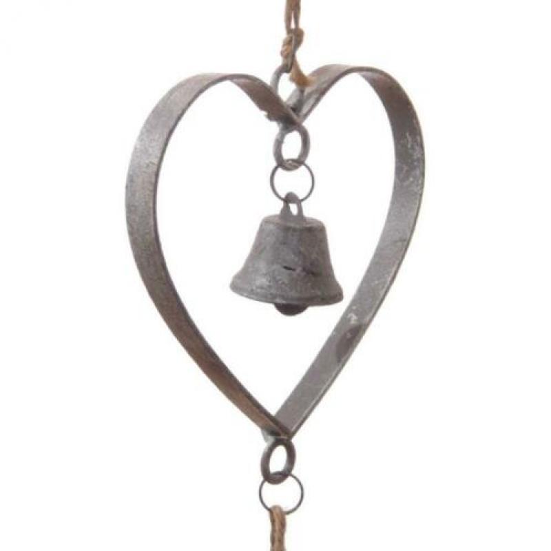 Hanger van metaal Hart met Bellen 37,5 cm