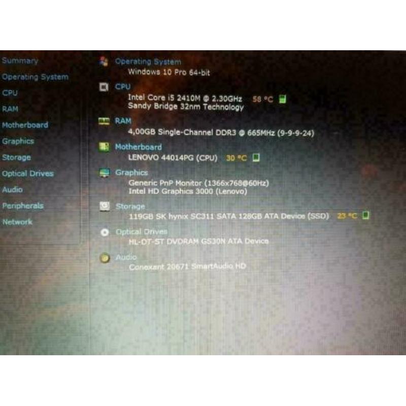 Lenovo Thinkpad Edge E420S i5 2.60Ghz SSD 120GB 4GB Win 10