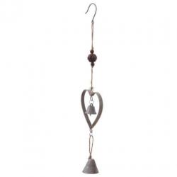 Hanger van metaal Hart met Bellen 37,5 cm