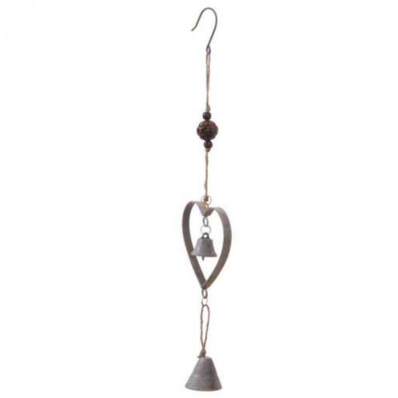 Hanger van metaal Hart met Bellen 37,5 cm