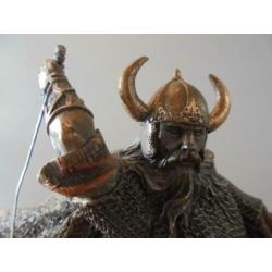 Viking te paard Veronese brons Oslo= Hoogte 26 cm