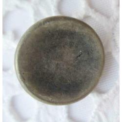 Vintage oude metalen knoop nr M1303 zilver