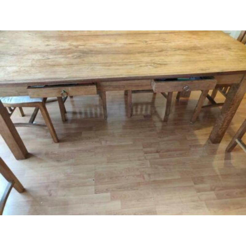 Prachtige teak eettafel (evt + stoelen)